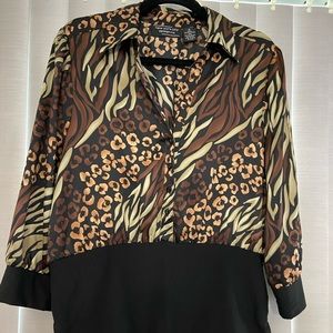 Silky button down blouse